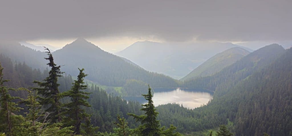 Pierce Lake covered with Cloud an instant change in weather